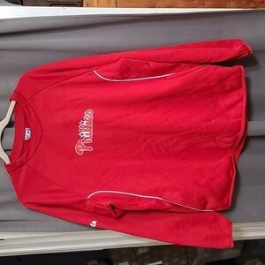 MLB Majestic Philadelphia Phillies Therma Base Sweatshirt  POCKETS Fleece XL?GUC